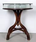 An Oak and Glass Display Table