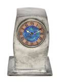 An English Arts and Crafts Enameled Pewter Clock Liberty  Co