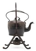 An American Arts and Crafts Copper Kettle on Stand