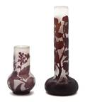 Two Galle Cameo Glass Vases