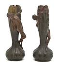 A Pair of French Art Nouveau Bronze Vases