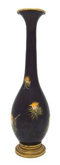 A French Art Nouveau Enameled Vase Eugene Feuillatre