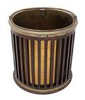 A George III Style Mahogany and Brass Plate Bucket
