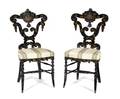 A Pair of Victorian Lacquered Side Chairs