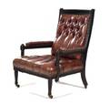 An English Aesthetic Ebonized Armchair attributed to Bruce Talbert