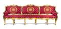 A Louis XV Style TripleBack Giltwood Canape