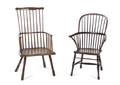 Two Mahogany Windsor Armchairs
