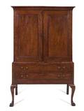 A George II Walnut Cabinet on Stand