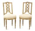 A Pair of Louis XVI Style Giltwood Chairs