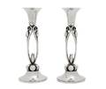 A Pair of American Sterling Silver Candlesticks International