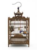 A Chinese Wood Bird Cage