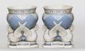 99A Pair of Minton Porcelain Dove Form Cache pots