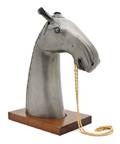 A Cast Pewter Figure of a Horse Head