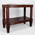 An Anglo Indian Mahogany Marble Top Console Table