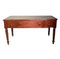 An Anglo Indian William IV Burl Mahogany Library Table
