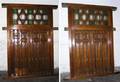 A Pair of Northern Indian Moorish Style Teak Windows with Jamb