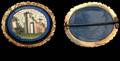 178 Antique Micro Mosaic Pin with Gold Frame
