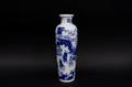 Oriental Blue  White Figural Table Vase