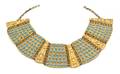 A Faux Turquoise and Goldtone Collar Necklace