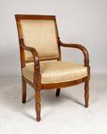 A French Louis Philippe Pale Mahogany Fauteuil