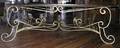 A FrenchBelgian Art Deco Wrought Iron Pine Top Dining Table