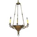A French Gothic Revival Brass Chandelier