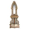 A French Louis XVI Revival Painted Cast Iron Mirror on Stand
