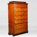 A Danish Christian VIII Walnut Gentlemans Chest of Drawers
