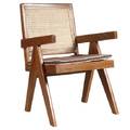 A Caned Teak Confrence Armchair Pierre Jeanneret
