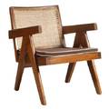 A Caned Teak Easy Armchair Pierre Jeanneret