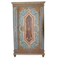 A Bavarian Folk Art Painted Single Door Cupboard