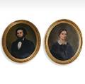 A Pair of American Victorian Oil on Canvas Portraits