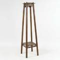 An English Arts and Crafts Brass TwoTier Plant Stand