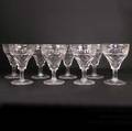 A Set of 8 English Georgian Style Cut Glass Goblets