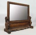 A Chinese Walnut Mirrored Table Screen
