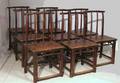 An Assembled Set of 8 Chinese Shanxi Elm Side Chairs