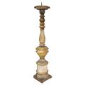 An IndoPortuguese Painted Teak Pricket Candlestick