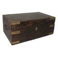 An Anglo Indian Brass Bound Rosewood Campaign Writing Box