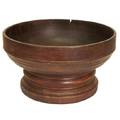An Indian Teak Footed Rice Measure Bowl