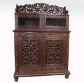 An Indian Rosewood Fretwork Side Cabinet