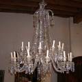 A French Baccarat Napoleon III Cut Glass Chandelier