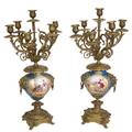 A Pair of French Louis XVI Style Garniture