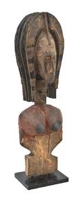 A Bambara Style Carved Wood Figure