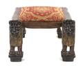 A Carved Oak Footstool