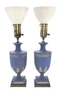 A Pair of Jasperware Lamps