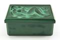 A Czech Malachite Glass Box