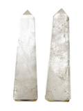 A Pair of Rock Crystal Obelisks
