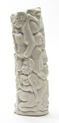 An African Carved Ivory Tusk