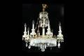 196 Antique French Style Crystal and Bronze Chandelier