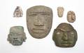 A Group of Six PreColumbian Style Masks